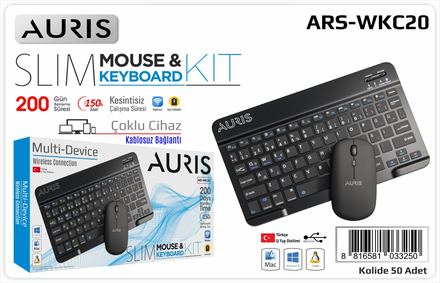 Auris WKC20 Wireless Mini Set Klavye Mouse